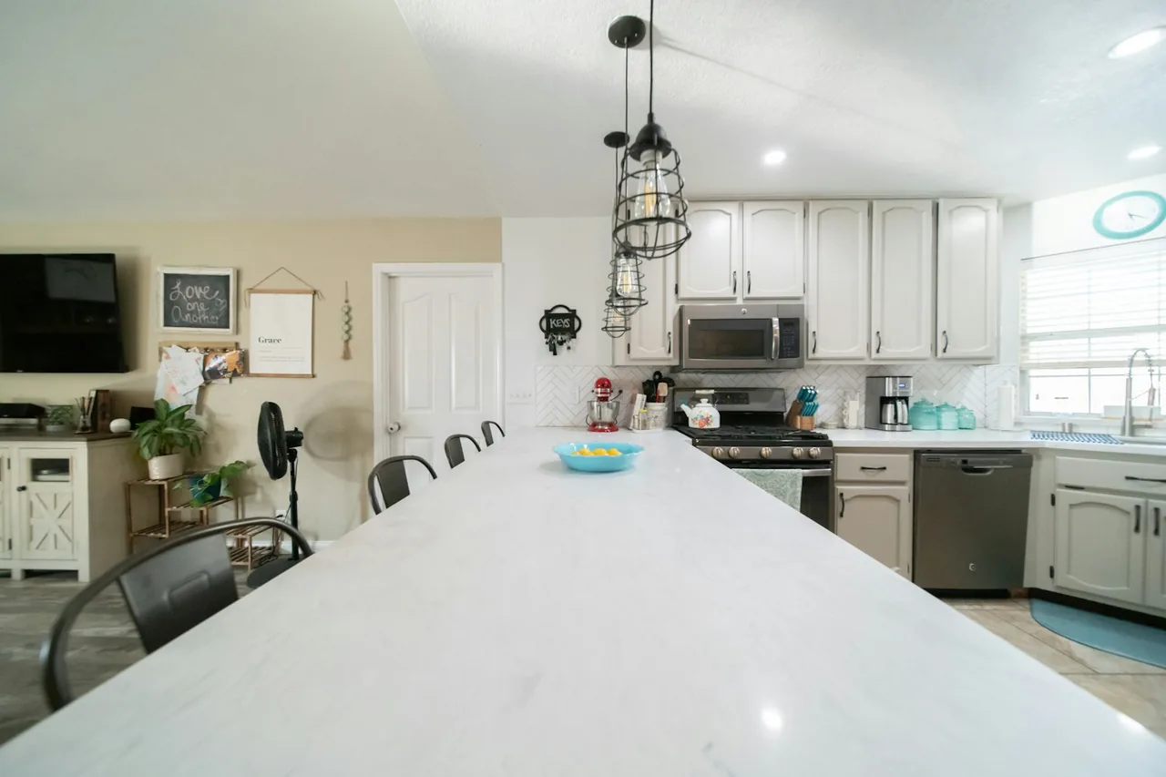 Quartzite Countertops in a finished space